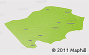 Physical 3D Map of Horqin Zuoyihouqi, cropped outside