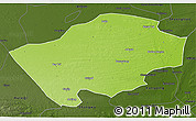 Physical 3D Map of Horqin Zuoyihouqi, darken