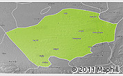 Physical 3D Map of Horqin Zuoyihouqi, desaturated