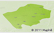 Physical 3D Map of Horqin Zuoyihouqi, lighten