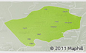 Physical 3D Map of Horqin Zuoyihouqi, lighten, semi-desaturated
