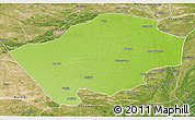 Physical 3D Map of Horqin Zuoyihouqi, satellite outside