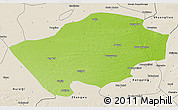 Physical 3D Map of Horqin Zuoyihouqi, shaded relief outside