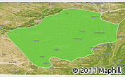 Political 3D Map of Horqin Zuoyihouqi, satellite outside