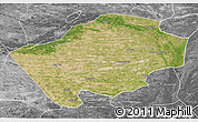 Satellite 3D Map of Horqin Zuoyihouqi, desaturated