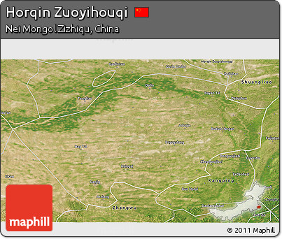 Satellite 3D Map of Horqin Zuoyihouqi