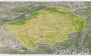 Satellite 3D Map of Horqin Zuoyihouqi, semi-desaturated