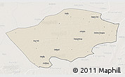 Shaded Relief 3D Map of Horqin Zuoyihouqi, lighten