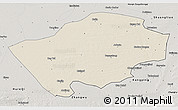 Shaded Relief 3D Map of Horqin Zuoyihouqi, semi-desaturated