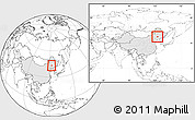 Blank Location Map of Horqin Zuoyihouqi, highlighted country, within the entire country