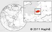 Blank Location Map of Horqin Zuoyihouqi, highlighted parent region