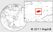 Blank Location Map of Horqin Zuoyihouqi