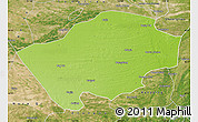 Physical Map of Horqin Zuoyihouqi, satellite outside