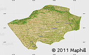 Satellite Map of Horqin Zuoyihouqi, single color outside