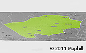 Physical Panoramic Map of Horqin Zuoyihouqi, desaturated