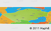 Physical Panoramic Map of Horqin Zuoyihouqi, political outside