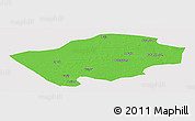 Political Panoramic Map of Horqin Zuoyihouqi, cropped outside