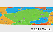 Political Panoramic Map of Horqin Zuoyihouqi