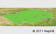 Political Panoramic Map of Horqin Zuoyihouqi, satellite outside
