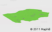 Political Panoramic Map of Horqin Zuoyihouqi, single color outside