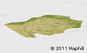 Satellite Panoramic Map of Horqin Zuoyihouqi, cropped outside