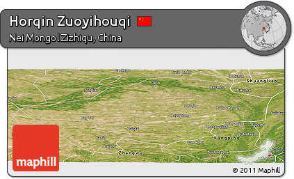 Satellite Panoramic Map of Horqin Zuoyihouqi