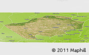 Satellite Panoramic Map of Horqin Zuoyihouqi, physical outside