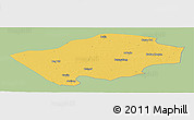Savanna Style Panoramic Map of Horqin Zuoyihouqi, single color outside