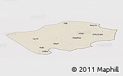 Shaded Relief Panoramic Map of Horqin Zuoyihouqi, cropped outside