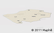 Shaded Relief Panoramic Map of Horqin Zuoyihouqi, single color outside