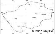 Blank Simple Map of Horqin Zuoyihouqi, cropped outside