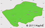 Political Simple Map of Horqin Zuoyihouqi, cropped outside