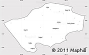 Silver Style Simple Map of Horqin Zuoyihouqi, cropped outside