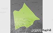 Physical 3D Map of Hure Qi, darken, desaturated