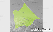 Physical 3D Map of Hure Qi, desaturated