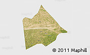 Satellite 3D Map of Hure Qi, single color outside