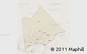 Shaded Relief 3D Map of Hure Qi, lighten