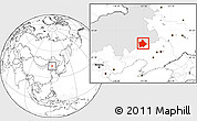 Blank Location Map of Hure Qi, highlighted parent region