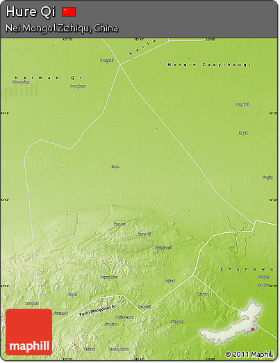 Physical Map of Hure Qi