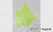 Physical Map of Hure Qi, lighten, desaturated