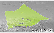Physical Panoramic Map of Hure Qi, desaturated
