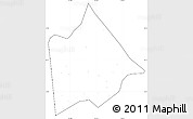 Blank Simple Map of Hure Qi, cropped outside, no labels