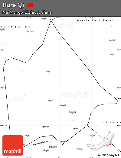 Blank Simple Map of Hure Qi