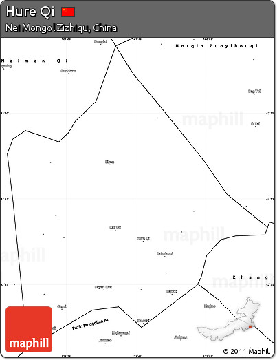 Blank Simple Map of Hure Qi