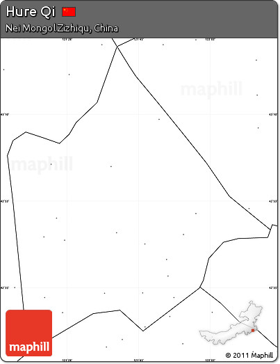 Blank Simple Map of Hure Qi, no labels