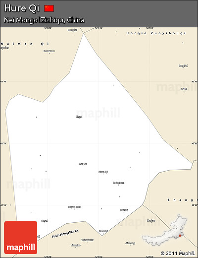 Classic Style Simple Map of Hure Qi