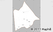 Gray Simple Map of Hure Qi, cropped outside
