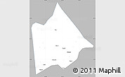 Gray Simple Map of Hure Qi, single color outside