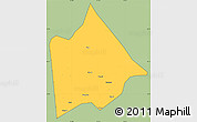 Savanna Style Simple Map of Hure Qi, cropped outside