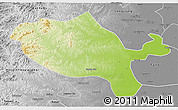 Physical 3D Map of Jalaid Qi, desaturated